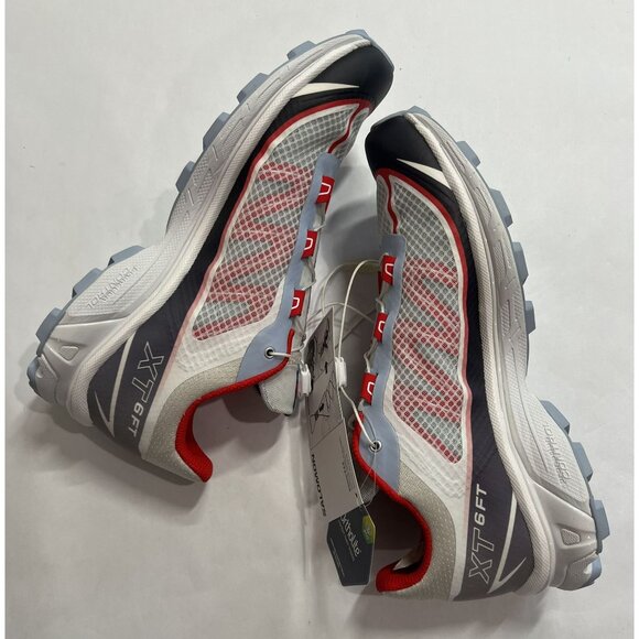 Salomon MadHappy XT-6 FT Sneakers in Nimbus Cloud Fiery Red Kentucky Blue - Picture 9 of 10